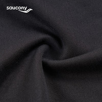 saucony 圆领T恤男女同款户外休闲春夏短袖T恤 城市黑BK013 2XL