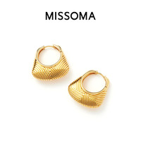 MISSOMA 赫拉女神系列守护符耳环脊纹复古小众设计18K镀金气质耳环