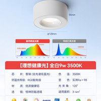 麦丹妮 madani 极简超薄明装筒灯客厅卧室无主灯防眩斗胆灯全光谱护眼射灯