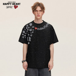 CHARLES JANG'S HAPPY HEART 涂鸦印花 短袖T恤