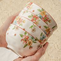 雅诚德中式高颜值陶瓷碗碟家用面碗套装汤碗饭碗餐具釉下彩