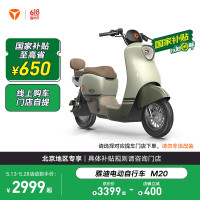 雅迪 【北京以旧换新专享】M20 电动自行车男女智能小型长续航电瓶车 颜色到店自选