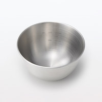 無印良品 MUJI 银色不锈钢料理盆 直径11cm 高5.5cm 家用揉面盆洗菜发面盆