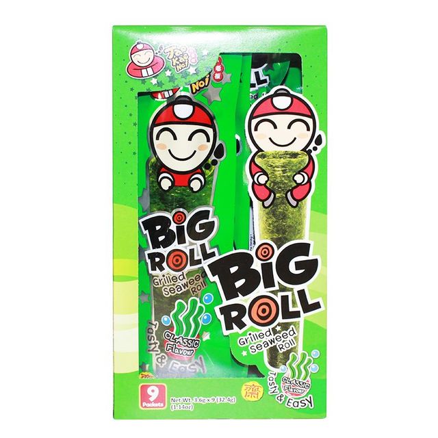 老板仔 TaoKaeNoi泰国进口老板仔香脆27g*3海苔卷原味休闲零食