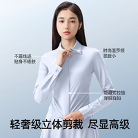 小野和子防晒衬衫修身女轻薄衬衣夏2025轻奢高级外套 XL