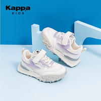Kappa Kids儿童运动鞋网面透气休闲鞋子 米/灰 30