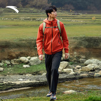 安踏【送定金】水壳2.0冲锋衣LT丨大地之壳防水防风徒步外套 火焰橙红-3 M(男170)