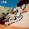FILA 童装儿童跑步鞋2025年春季新款男女大童旋钮BOA复古跑鞋 奶白/深邃绿-GA 37 内长23.5cm