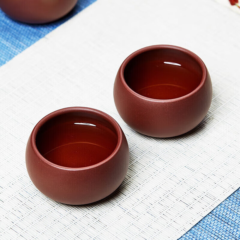 尊壶紫砂茶杯品茗杯功夫茶具配件主人杯建盏小茶碗 2只装兰草杯80ml