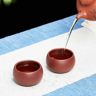 尊壶紫砂茶杯品茗杯功夫茶具配件主人杯建盏小茶碗 2只装兰草杯80ml
