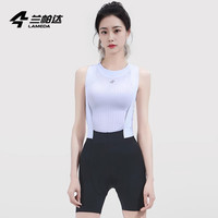 兰帕达骑行短裤 双箭头 女透气背带高弹专业分体裤公路车适尚 【虹影】意大利双箭头6-8小时骑行-黑色背带短裤 M