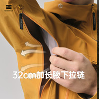 【狼塔】High Rock/天石鹅铠甲冲锋衣男女款防风防水徒步硬壳G442 男女同款-黑色 M