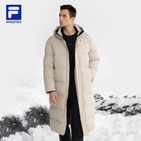 FILA  斐护科技|斐乐款长款鹅绒羽绒服保暖外套 绒灰色-BG L (175) /96A