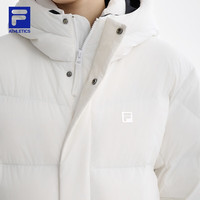 FILA  斐护科技|斐乐款长款鹅绒羽绒服保暖外套 标准白-WT L (175) /96A
