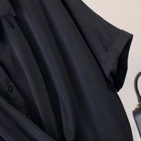 【设计感纯色衬衫】夏装新女士时尚通勤宽松显瘦气质上衣有大码