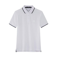 七匹狼短袖T恤男士翻领男保罗衫净色体恤衫透气男装夏装衣服 803(本白) 3XL 185/100A