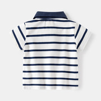 WELLKIDS儿童条纹POLO衫新款夏装童装男童短袖T恤宝宝半袖上衣潮夏款