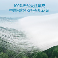 京东京造100%蚕丝凉感被可水洗夏凉被免被套空调夏被 云瑶百合/蓝2.0x2.3m