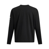 安德玛（UNDERARMOUR）春夏Crest Logo男子高克重运动休闲长袖T恤1390251 黑色001 M