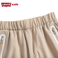 Levi's李维斯童装夏季儿童七分裤男童网眼拼接透气裤子 奶油咖 130 /56 【身高116-122cm】