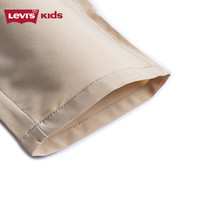 Levi's李维斯童装夏季儿童七分裤男童网眼拼接透气裤子 奶油咖 160 /69 【身高158-170cm】