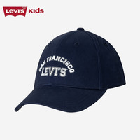 Levi's 李维斯男女童鸭舌帽儿童休闲遮阳防晒帽复古帽子 海军蓝 8/20【头围54cm-56cm】