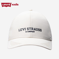 Levi's李维斯儿童鸭舌帽棒球帽男女童运动帽遮阳帽子 白鹭色 8/20【头围54-56cm】