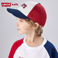 Levi's李维斯鸭舌帽棒球帽儿童男女童运动帽男女遮阳帽子软顶 辣椒红 4/7【头围52-54cm】