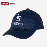 Levi's李维斯儿童童装中性帽秋季男童女童小孩帽子棒球帽 泰坦蓝 4/7【头围54-56cm】