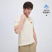 Navigare意大利小帆船男士POLO衫25夏季棉感短袖体恤衫吸湿速干上衣男 霜杏色 M