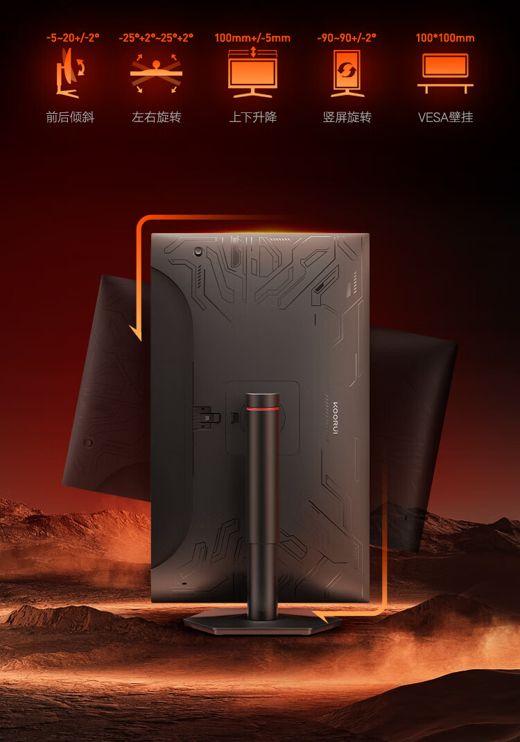 KOORUI 科睿X5 24.5英寸FastIPS显示器（1080P、260Hz、1ms、HDR400