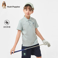 暇步士(Hush Puppies)童装儿童男大童2024春夏新款短袖POLO衫