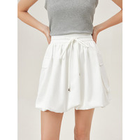 范思蓝恩工装a字半身裙女夏季2024高腰美式热辣花苞短裙12908 黑色 XL