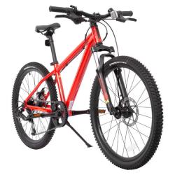 DECATHLON 迪卡侬 自行车儿童自行车青少年山地车碟刹8速24寸越野自行车红- 4740868