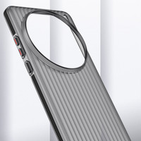 韵宁 瓦楞光栅防滑边 手机壳 白壳白边 PC