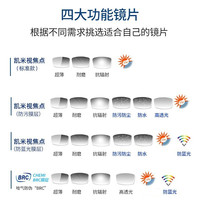CHEMILENS/凯米 防蓝光 近视镜片+镜架 凯米加膜镜片(2片) 1.67(超薄)