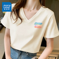  JEANSWEST/真维斯 纯棉 女士短袖T恤