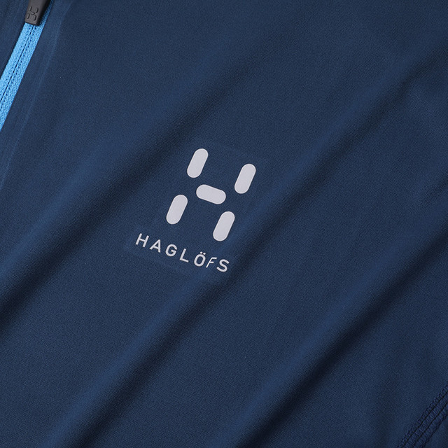 火柴棍 HAGLOFS男速干半拉链POLO立领短袖T恤