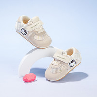凯蒂猫Hello Kitty童鞋女童学步鞋儿童夏季单网鞋透气婴儿舒适软底宝宝鞋6895米色19