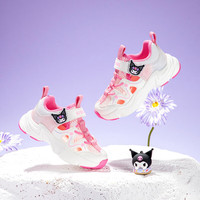 凯蒂猫 Hello Kitty 童鞋女童运动鞋库洛米镂空透气框子鞋夏季透气单网6821白粉28 28 码适合脚长16.6-17.1cm