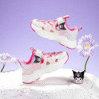 凯蒂猫 Hello Kitty 童鞋女童运动鞋库洛米镂空透气框子鞋夏季透气单网6821白粉29 29 码适合脚长17.2-17.7cm