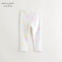 MARC&JANIE马克珍妮女童弹力运动打底瑜伽裤儿童裤子春秋550518 水彩满印【550518】 140 cm（身高134-143cm）