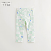 MARC&JANIE马克珍妮女童弹力运动打底瑜伽裤儿童裤子春秋550518 棋盘花【550518】 150 cm（身高144-153cm）