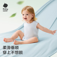 bc babycare宝宝背心爬服衣服夏季薄款优可丝新生儿连体衣包屁衣三角爬服无袖 咯咕豆绿+风帆蓝 - 三角爬款 90cm