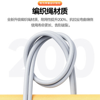  今胜 快充 充电器套装+双C织线  单Type-C口 线充套装 30W