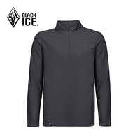 黑冰(BLACKICE)男款抗菌轻量舒适保暖1/2拉链抓绒衣保暖单穿男装 蓝色 XL