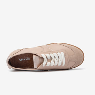拔佳（Bata）休闲鞋女春商场新款牛皮通勤百搭复古德训运动鞋ACO23AM4