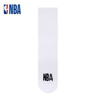 NBA袜子男士高筒篮球袜长筒休闲运动袜春夏跑步袜子透气不闷脚棉袜男 2*白色1*黑色/ 3双 39-44码