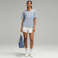 lululemon丨Tank-Top 女士假两件短袖 T 恤 LW3IF4S 水泥蓝 XXS /2