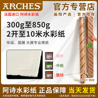 CANSON 康颂 法国阿诗水彩纸/进口棉浆水彩纸185g对开4K8K16K32K粗纹/中纹/细纹 棉桨水彩纸专业绘画水彩纸明信片分装